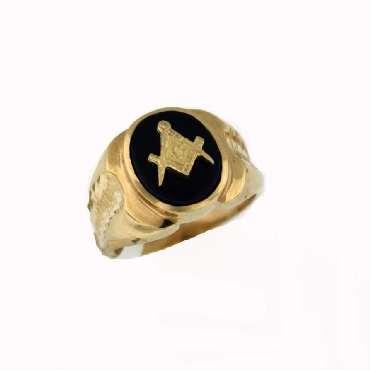 Masonic 10K Yellow Gold Ring