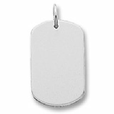 Engraveable Sterling Silver Dog Tag Pendant