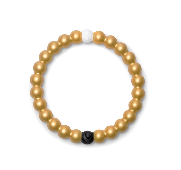 Lokai Metallic Gold Small- White Bead Infused with Water from Mount Everest and Black Bead with Mud from the Dead Sea. 
