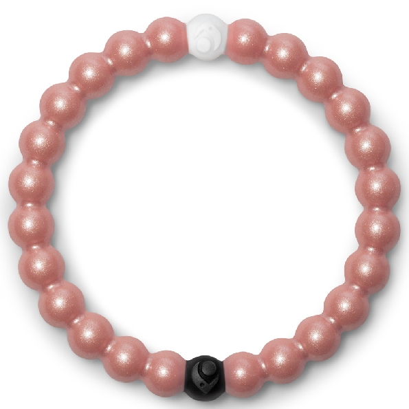 Lokai Metallic Rose Gold Small- White Bead Infused with Water from Mount Everest and Black Bead with Mud from the Dead Sea. 
