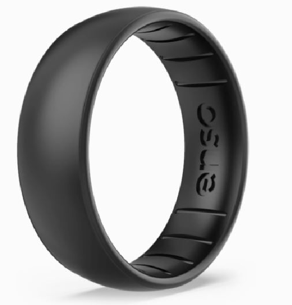 Classic Elements Black Pearl Silicone Ring by Enso Rings - Size 11