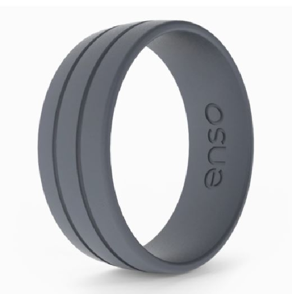 Ultralite Slate Silicone Ring by Enso Rings - Size 10