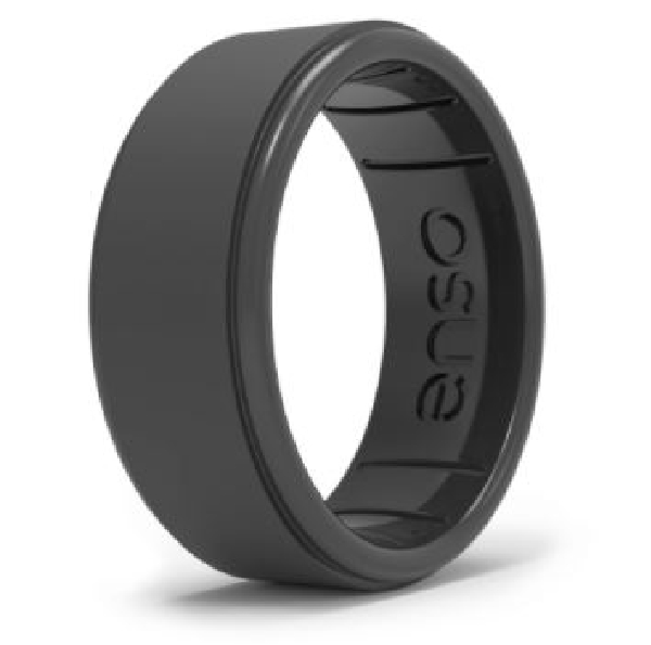 Rise Obsidian Silicone Ring by Enso Rings - Size 14