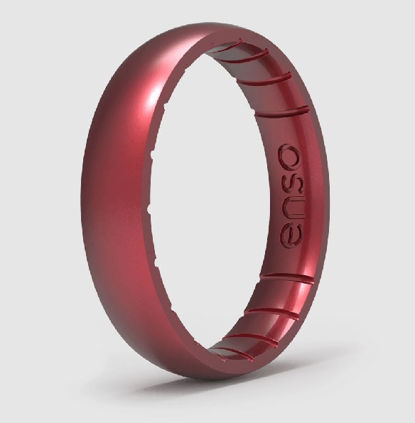 Classic Elements Thin Ruby Silicone Ring by Enso Rings - Size 8