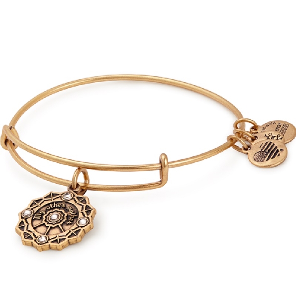 Mother Of The Groom Expandable Wire Bangle with Crystals Rafaelian Gold from the Mantras and Connections Collection By Alex and Ani