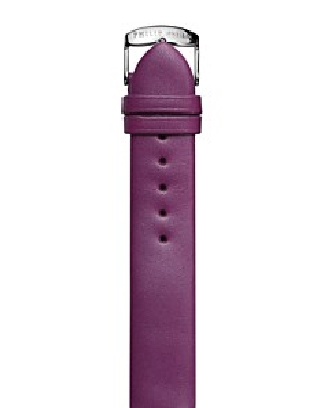 Small Standard 18mm Italian Purple Leather Band - Philip Stein