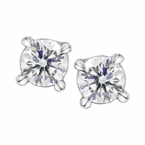 0.272ctw Canadian Diamond I1 Clarity; G-I Colour 14K White Gold Screw Back Stud Earrings by Fire and Ice - CAD167773; CAD167769