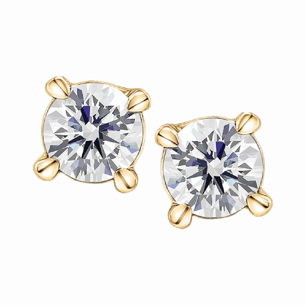 0.253ctw Canadian Diamond I1 Clarity; G-I Colour 14K Yellow Gold Screw Back Stud Earrings by Fire and Ice - CAD186280; CAD186265