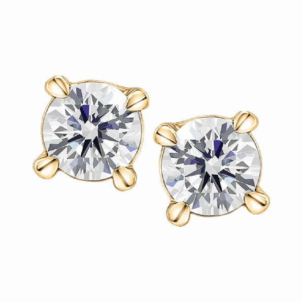 0.533ctw Canadian Diamond I1Clarity; G-I Colour 14K Yellow Gold Screw Back Stud Earrings by Fire and Ice - CAD75786; CAD75779