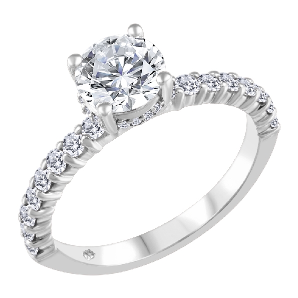 1.451ct Fire and Ice Canadian Natural Diamond I1 Clarity; G-I Colour (CAD78201) with 0.45ctw Diamond Straight Solitaire 14K White Gold Ring - Made in Canada