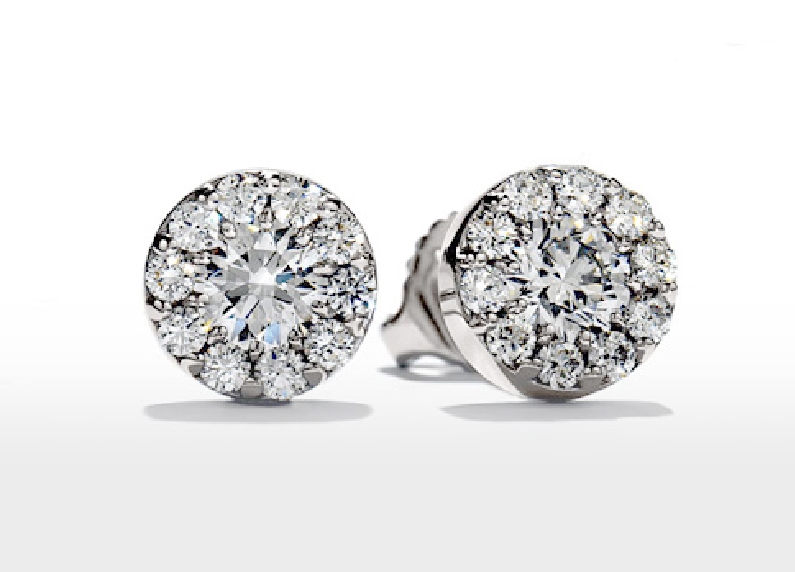 0.53ctw Fulfillment VS-SI Clarity; IJ Colour 18K White Gold Stud Earrings by Hearts on Fire