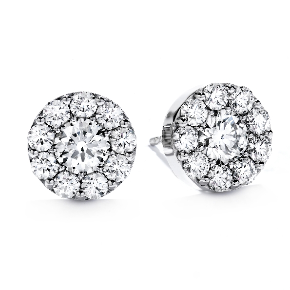0.95ctw Hearts on Fire Diamond VS-SI Clarity; IJ Colour Fulfillment 18K White Gold Earrings