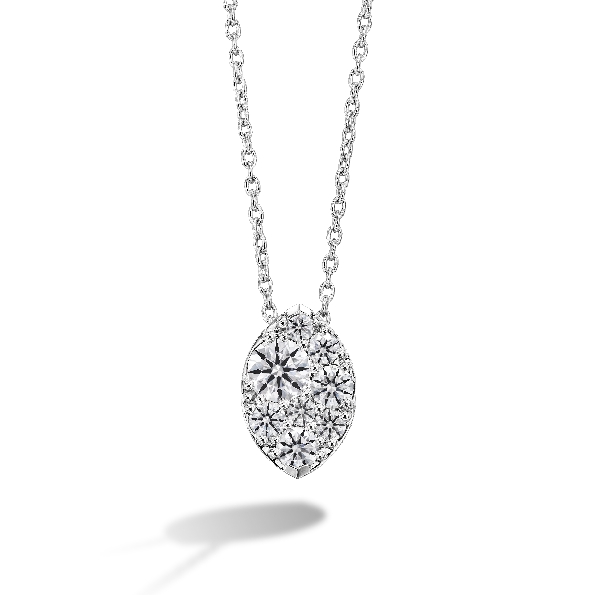 0.26ctw Hearts on Fire Diamond VS-SI Clarity; GH Colour Tessa Navette 18K White Pendant with 18 Inch Adjustable Chain