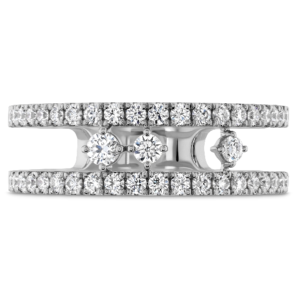 0.57ctw Hearts on Fire Diamond VS-SI Clarity; GH Colour Grace Floating 18K White Gold Right Hand Ring
