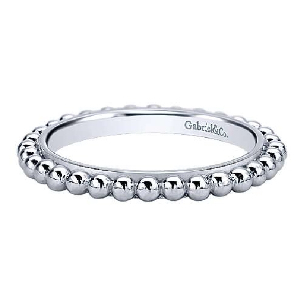 Bujukan Beaded Sterling Silver Ring from Stackable Collection by Gabriel & Co. - Serial No. S469291