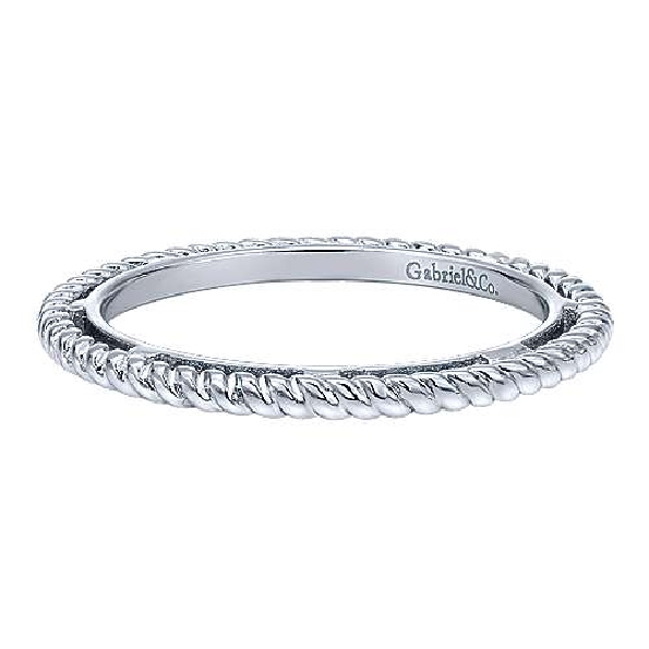 Twisted Rope Sterling Silver Ring from Stackable Collection by Gabriel & Co. - Serial No. F_6592