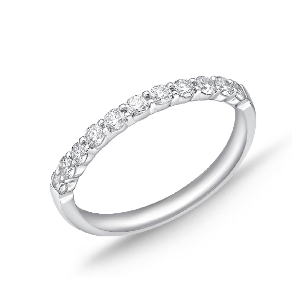 Petite Prong 11 Stone 0.35ctw Diamond SI Clarity; GH Colour 18K White Gold Band by Memoire