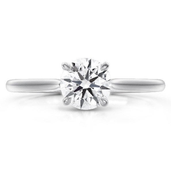 Camilla Four Prong Solitaire 18K White Gold Ring by Hearts on Fire