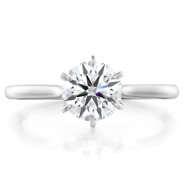 Camilla Six Prong Solitaire 18K White Gold Ring by Hearts on Fire