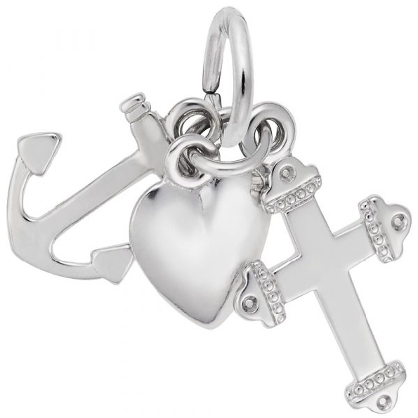 Faith; Hope and Charity Sterling Silver Pendant