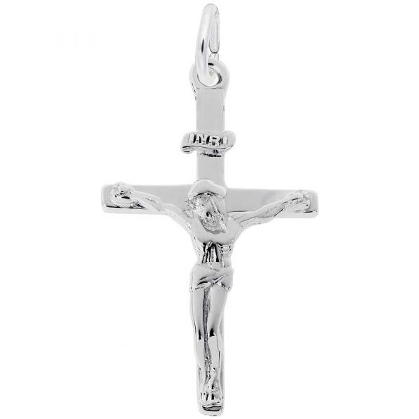 Medium Plain Sterling Silver Crucifix