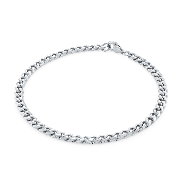 Stainless Steel 4.6mm Curb Anklet by Italgem Steel - 10 Inch