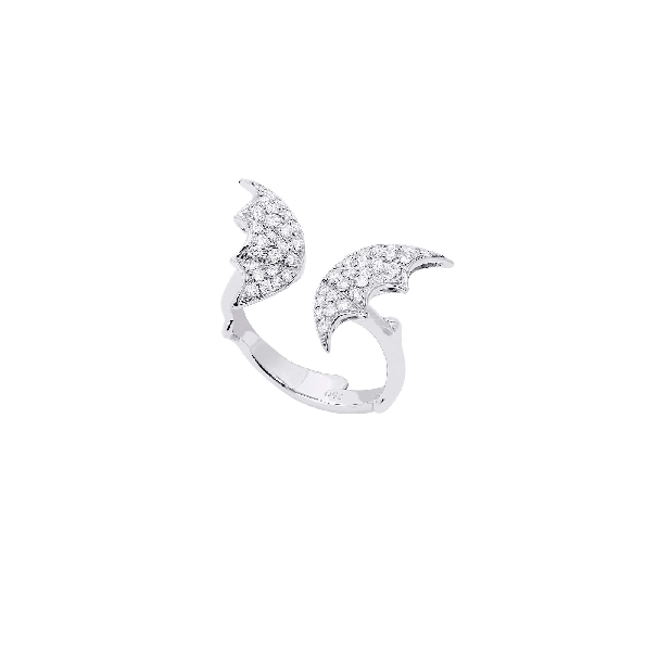 Fly By Night  0.55ctw White Diamond VS1 Clarity; GH Colour Pave Open 18K White Gold Ring by Stephen Webster- 3016832004