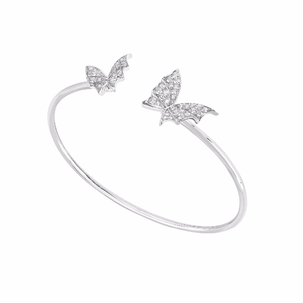 Stephen Webster Fly By Night Pave 0.64ctw White Diamond VS1 Clarity; GH Colour 18K White Gold Bangle - 3019894