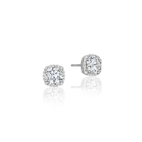 0.40ctw Diamond VS Clarity; G Colour Dantela Bloom 18K White Gold Stud Earrings by Tacori - Serial No. 53399-