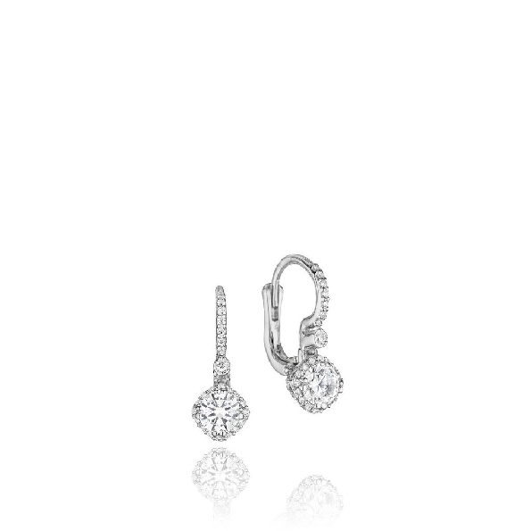 0.50ctw Diamond VS Clarity; G Colour 18K White Gold European Style Earrings by Tacori - Serial No. 53398- - 50% Off Black Friday Event - Final Sale