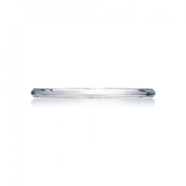 40-1.5 - Milgrain 1.5mm with Crescent Design Sculpted Crescent Platinum Tacori Band - Serial No. 261386