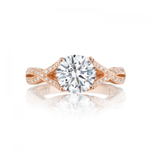 2565 MD RD 7.5 PK - 0.22ctw Diamond VS Clarity; G Colour set with Cubic Zirconia Centre Ribbon Pretty in Pink 18K Pink Gold Ring by Tacori - Serial No. 284590 - Tacori Vault 50% Off - Limited Availability
