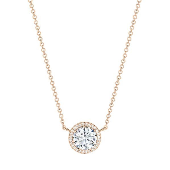 0.09ctw Diamond VS Clarity; G Colour set with Cubic Zirconia Centre Tacori Bloom 18K Pink Gold Necklace by Tacori - Serial No. 284593