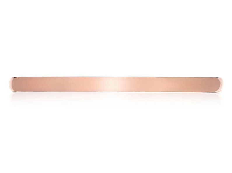 42-1.5 PK - 1.5mm Flat Profile 1/2 Way Crescent Design Pretty in Pink 18K Rose Gold Band by Tacori - Serial No. 303871