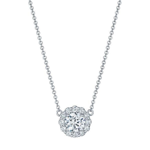 0.41ctw Diamond VS Clarity; G Colour with Cubic Zirconia Centre Full Bloom 18K White Gold Necklace by Tacori - Serial No. 322464