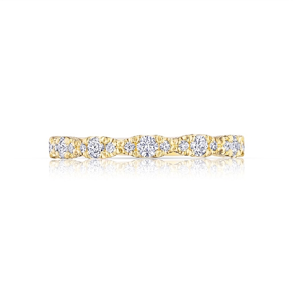 HT 2558 B 3/4 Y - 0.56ctw Diamond VS Clarity; G Colour Petite Crescent Marquise Shapes 3/4 way 18K Yellow Gold Tacori Band - Serial No. 397782
