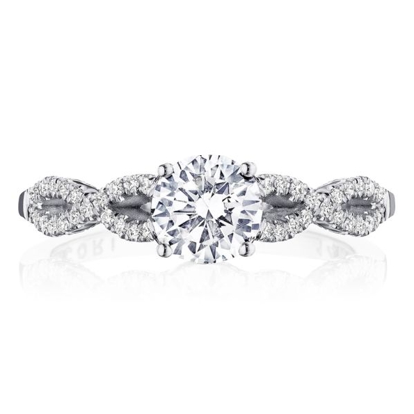 P105 RD 6.5 FW - 0.25ctw Diamond SI1 Clarity; H Colour set with Cubic Zirconia Centre Coastal Crescent 14K White Gold Ring by Tacori - Serial No. 399654